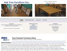 Tablet Screenshot of oaktreefurnitureal.com